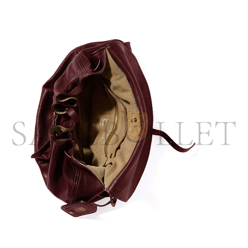 MIU MIU RENDEZ-VOUS LEATHER BAG 5BC219 (39.5*33*15cm)